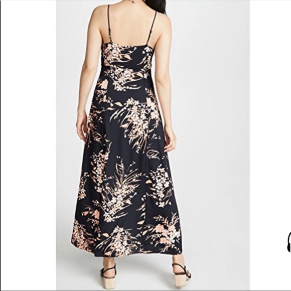 Joie Almona Floral Print Button Front Pleated Maxi Dress, Size M - Picture 4 of 12